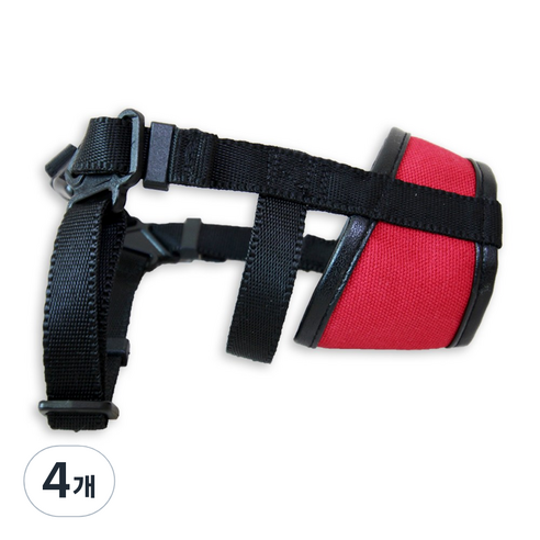애견 소형견 미어캣 입마개 산책 훈련 짖음방지, 1호(입둘레8cm), 빨강, 4개