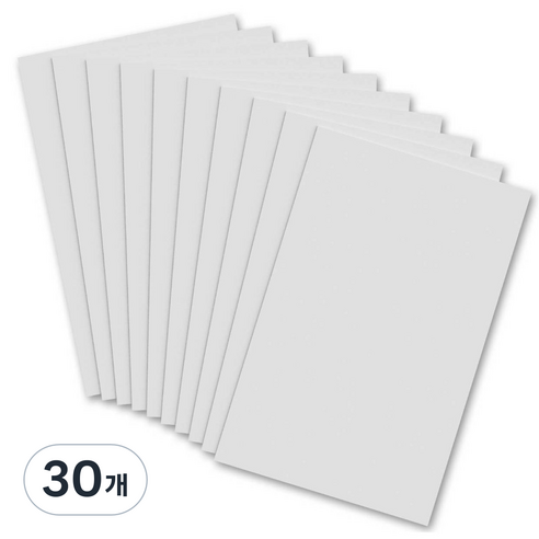 다한진 백색 포맥스판 A3(297mm420mm*2T) 두께2mm DIY용 교재용 미술용, 30개, 2mm