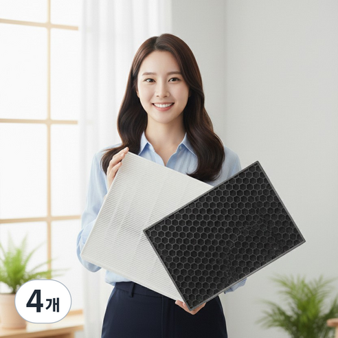 [호환] 국산 삼성 공기청정기 프리미엄 필터 CFX-C100D 블루스카이 7000, 4개, CFX-C100D 복합형