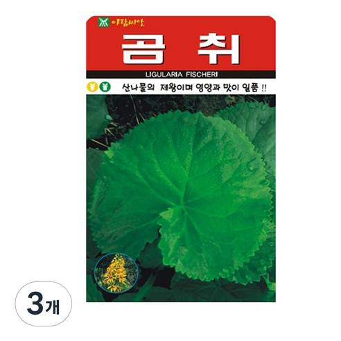 곰취 씨앗 100립, 3개