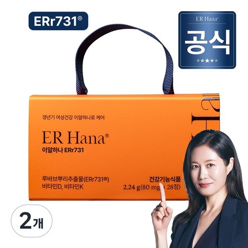 이알하나 ERr731 중년 여성 영양제, 2개, 28정