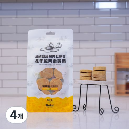 네쿠 동결건조 노른자 요크 파이 피쉬, 24g, 4개