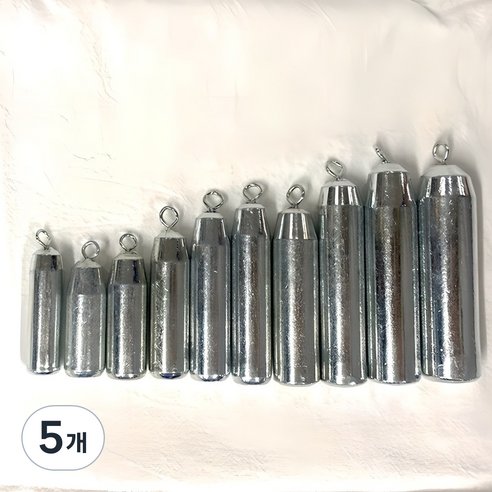치프몰 친환경 회전고리 강철 봉돌, 5개, 25개입