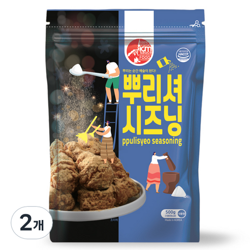 아이엠소스 뿌리셔시즈닝 500g 치킨 감자튀김시즈닝 B땡땡의 뿌링땡맛시즈닝, 2개