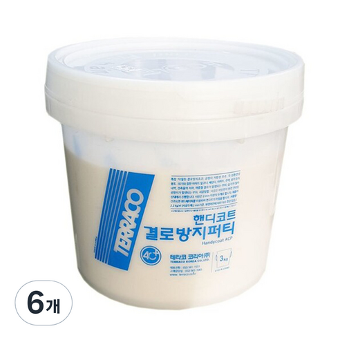[테라코코리아] 핸디코트 결로방지용 퍼티 3Kg, 6개