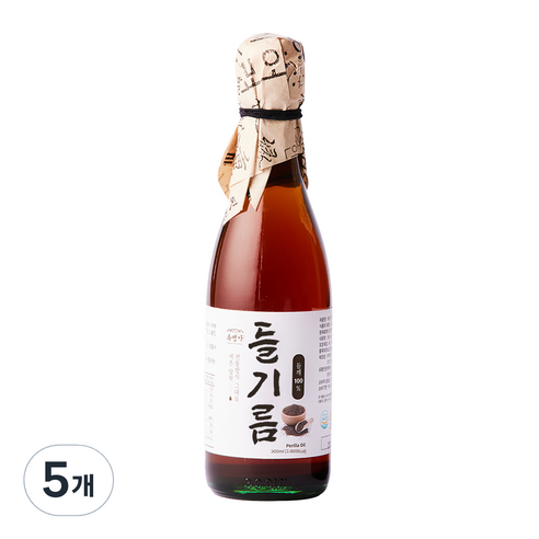 류명가 들기름, 5개, 300ml