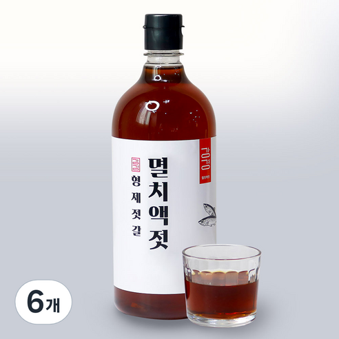 강경 국산 멸치액젓 진한 원액 1.2kg, 600g, 6개