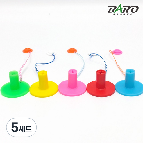 컬러고무티 골프 롱티 숏 만능 고무티 5P세트, 5세트, 링티세트