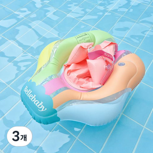 벨베이비 유아용 튜브 보행기 튜브, 3개, 레인보우