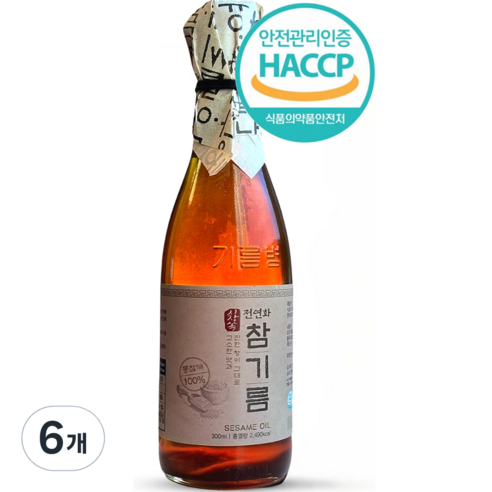 전연화 참기름, 6개, 300ml