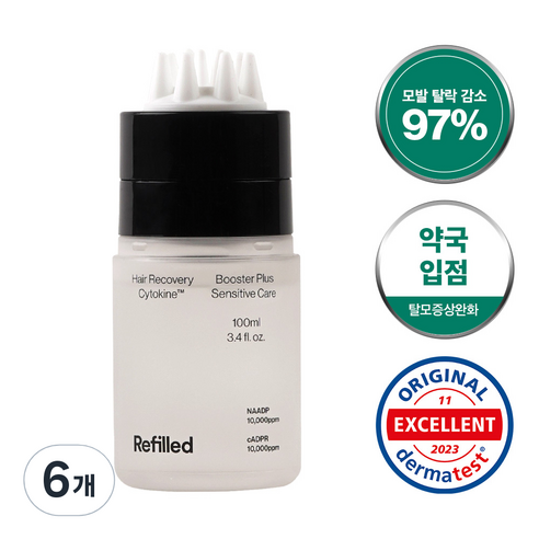 리필드 탈모완화 사이토카인 지성 두피 헤어토닉 부스터 두피 각질 케어, 100ml, 6개