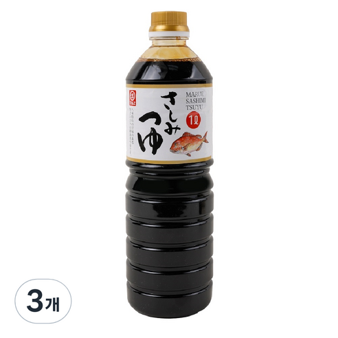 마루에 규슈 단맛 사시미 간장 회간장, 3개, 1L