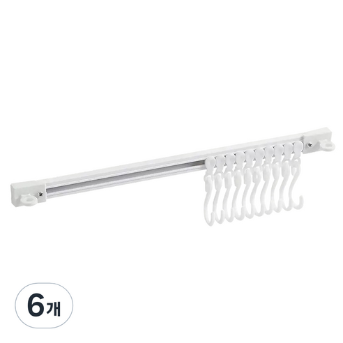아케이바이 부착식 무타공 주방도구 걸이, 6개