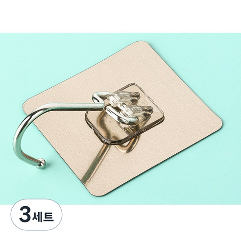 케이삼일삼 무타공 강력 후크 벽걸이 고급형, 3세트, 메탈