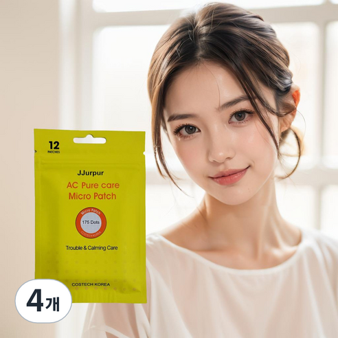 [쯔르프르] AC 퓨어 케어 마이크로패치 여드름 트러블 피부진정 1세트 12p 14mm, 4개, 12개입