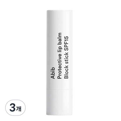 아비브 프로텍티브 립밤 블록스틱 SPF15, 무향, 3.3g, 3개