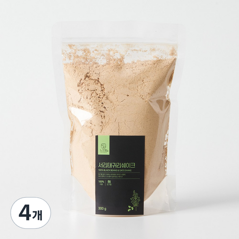 느으림 천천히 두번 볶은 국내제조 서리태귀리쉐이크, 4개, 500g