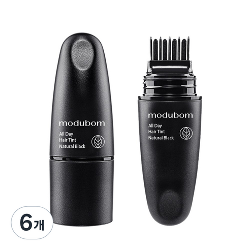 모두봄 올데이 새치커버 헤어틴트 7g, 6개, 내추럴 블랙