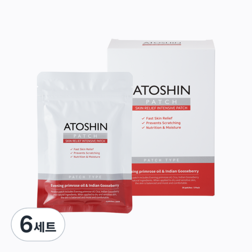 마일드앤 아토신 패치 하이드로겔 보습 피부진정 패치 30매, 6세트