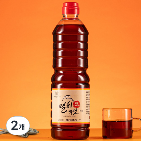 최아미 프리미엄 멸치액젓 100% 원액 국산 까나리액젓 1kg, 1L, 2개