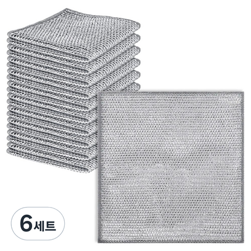 아케이바이 노스크래치 찌든때 수세미, 6세트, 10개입