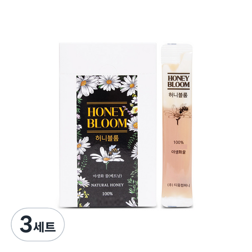허니블룸 자연 야생화꿀 꿀스틱, 3세트, 200g