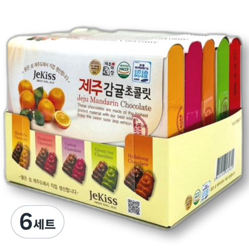 제키스 제주 돌하르방 종합 초콜릿 5종 미니포켓 선물세트 여행 선물 기념품 특산품, 175g, 6세트