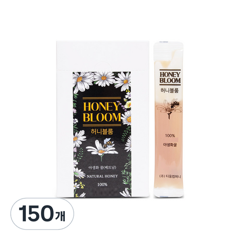 허니블룸 자연 야생화꿀 프리미엄 허니 스틱, 150개, 10g
