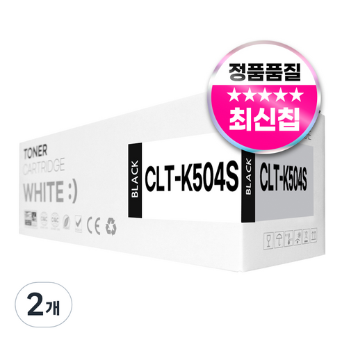 삼성 CLT-K504S 호환 토너, 2개, 검정