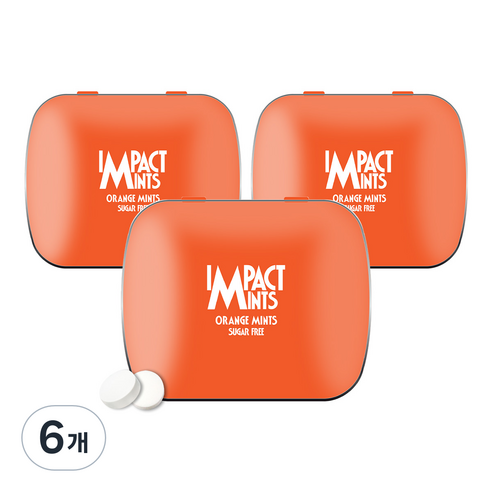 임팩트민트 오렌지 캔디, 14g, 6개