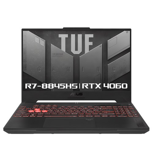 에이수스 2024 TUF GAMING A15 라이젠7 라이젠 8000 시리즈 지포스 RTX 4060, Mecha Gray, 512GB, 16GB, Free DOS, FA507UV-HQ095