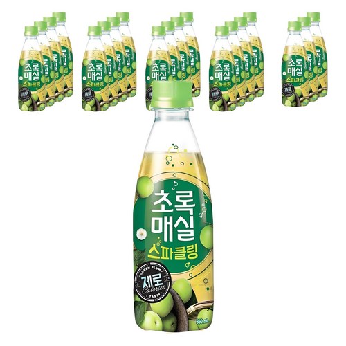 초록매실 스파클링 제로, 20개, 350ml