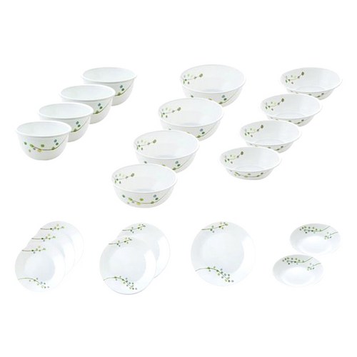 ****** 그린딜라이트 4인 코리안웨어 홈세트 20p, 혼합색상, 원형식기 7종, 1세트