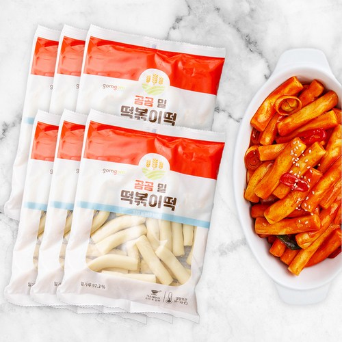 곰곰 밀떡볶이떡, 320g, 6개입 - 맛있는 떡볶이 추천