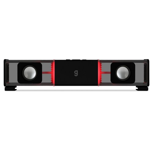 지클릭커 슈퍼히어로 g-shot 트랜스 RGB 페어런트 우퍼 컴퓨터 사운드바, 블랙