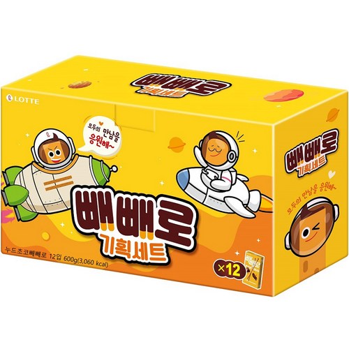 빼빼로 누드초코 12p 세트, 1개, 600g