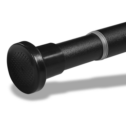 하이어데코 초강력 길이조절 옷걸이봉 못없이 커튼봉 간편설치 압축봉, 블랙, 130~240cm