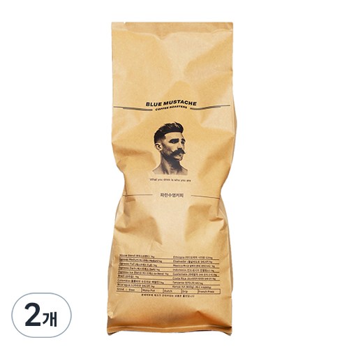 파란수염 로스터스 에스프레소 Dark 원두, 1kg, 2개, 홀빈(분쇄안함)