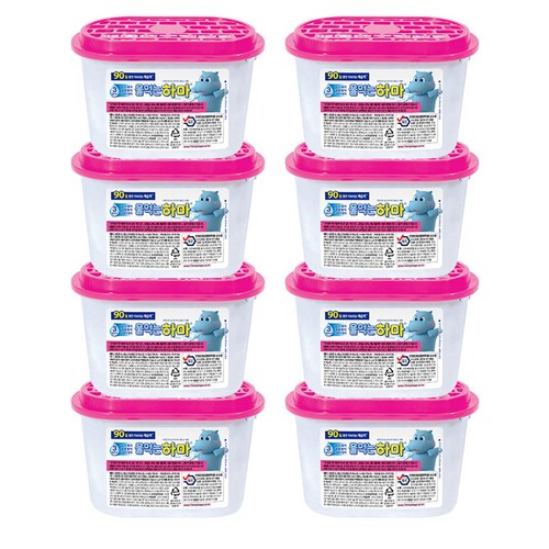 물먹는하마 습기제거제 옷장용 본품, 300g, 8개