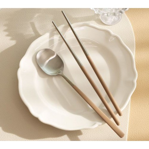 블룸엣홈 보리수 샤틴 수저 세트, 숟가락 + 젓가락, 1세트 2