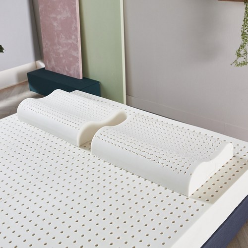 엔씨엘 천연라텍스 굴곡형 경추베개 + 속커버, 1개