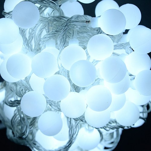 LED 앵두 전구 메모리형 100구 백색, 투명