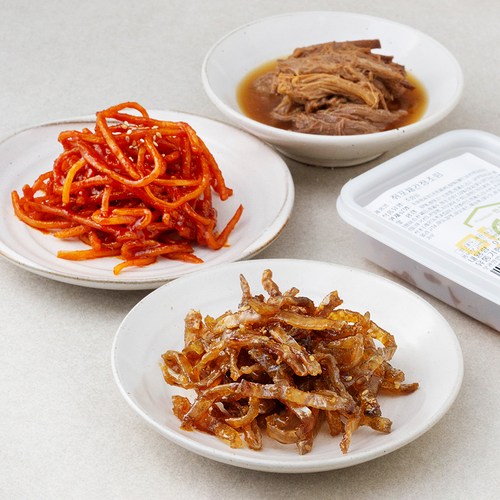 맛다린 소고기 장조림 140g + 진미채 90g + 쥐포채 간장조림 90g, 1세트 - 나물 반찬 추천