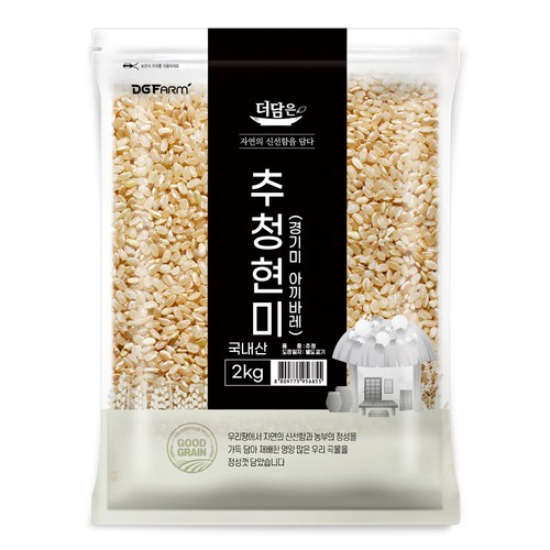 더담은 추청 아끼바레 현미, 2kg, 1개