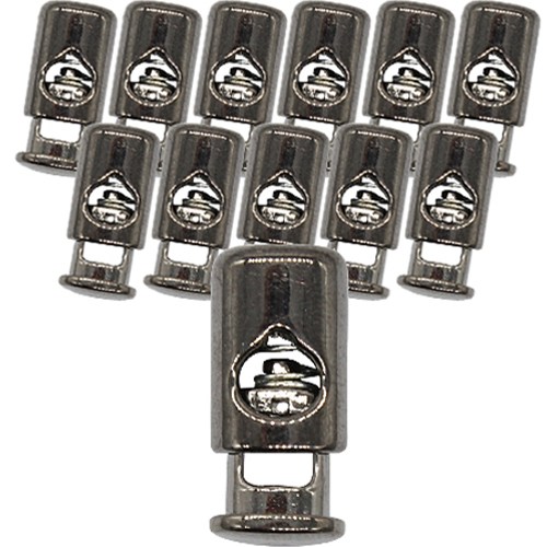 끈 조절 부자재 1홀 스토퍼, 흑니켈, 12개