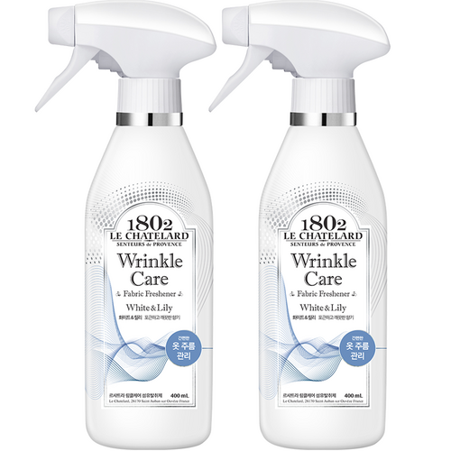 르샤트라1802 링클케어 섬유탈취제 본품, 400ml, 2개