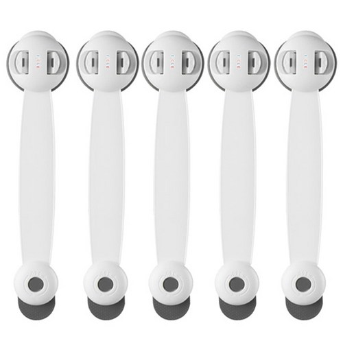 아이끌레 프레스 이중 안전잠금 장치, 그레이, 5개