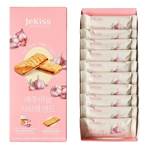 제키스 제주 마늘 사브레 샌드 10p, 180g, 1개