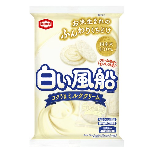 카메다 하얀풍선 밀크크림 과자, 57g, 1개