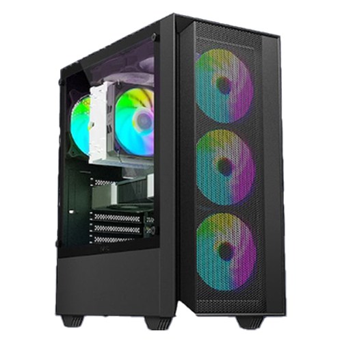 포유컴퓨터 2024 게임용 조립PC 라이젠5 라이젠 5000 시리즈 지포스 RTX 4060, 블랙, TR561646B, 500GB, 16GB, Free DOS